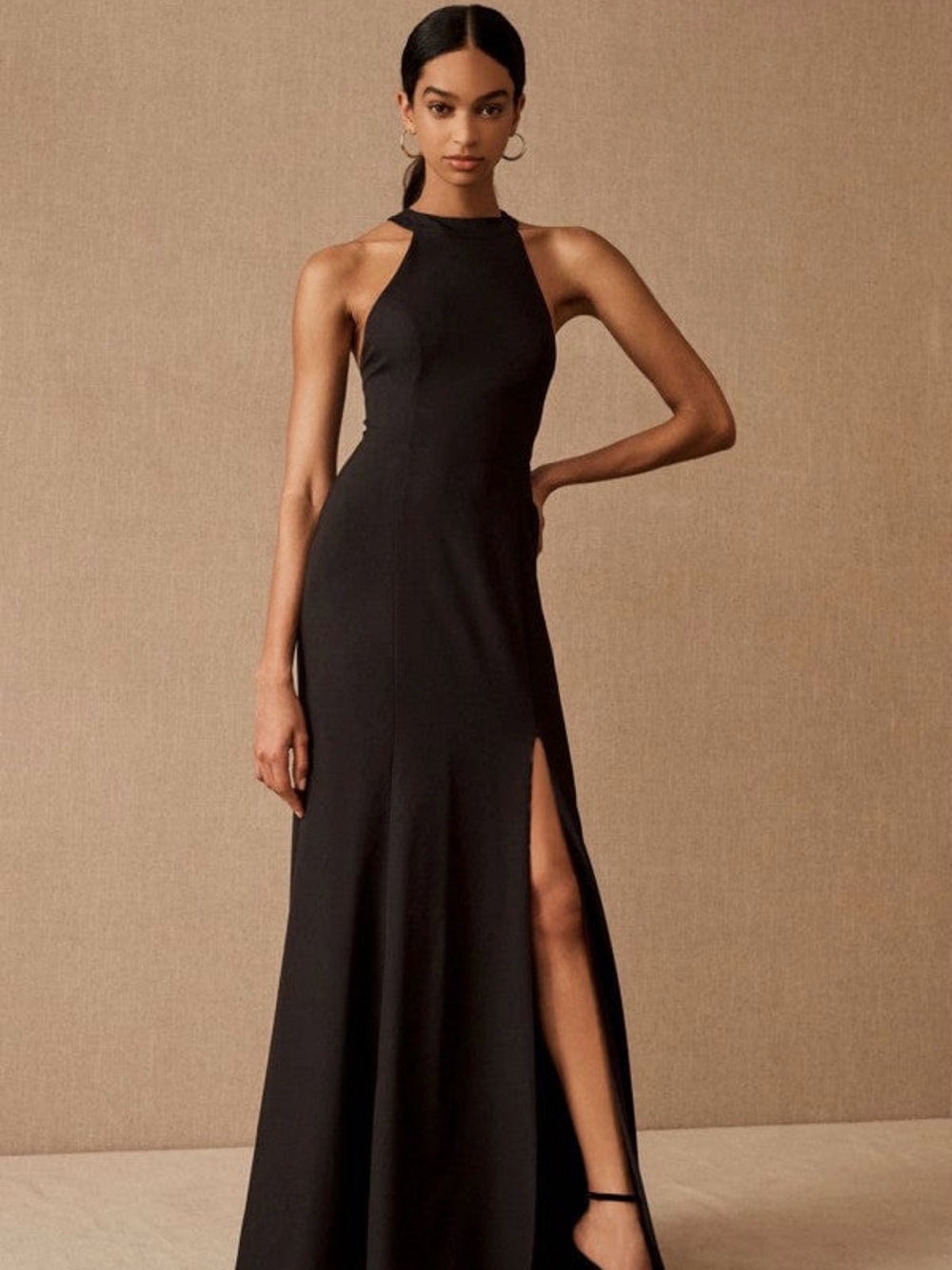 NWT BHLDN Serephina Crepe Maxi Dress Black sz 14